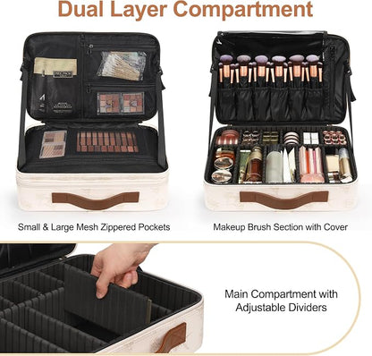 Relavel Large Makeup Case, Professional Makeup Artists Bag - Image 3