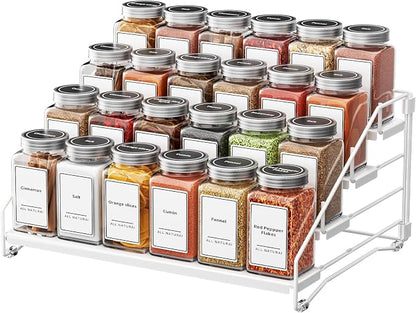 Tiered Spice Rack, 4 Tier Spice Shelf Organizer by BOIVSHI