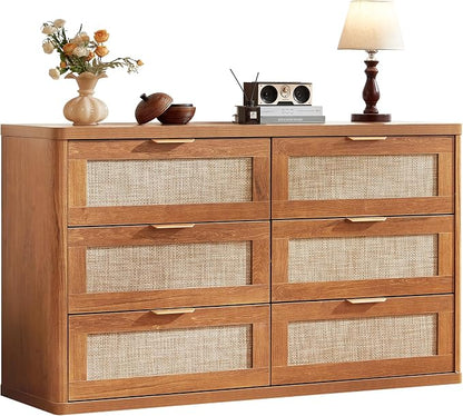 LEYAOYAO Rattan 6 Drawer Dresser by LEYAOYAO-Findtheshiningpointofyourideallife%EF%BC%81
