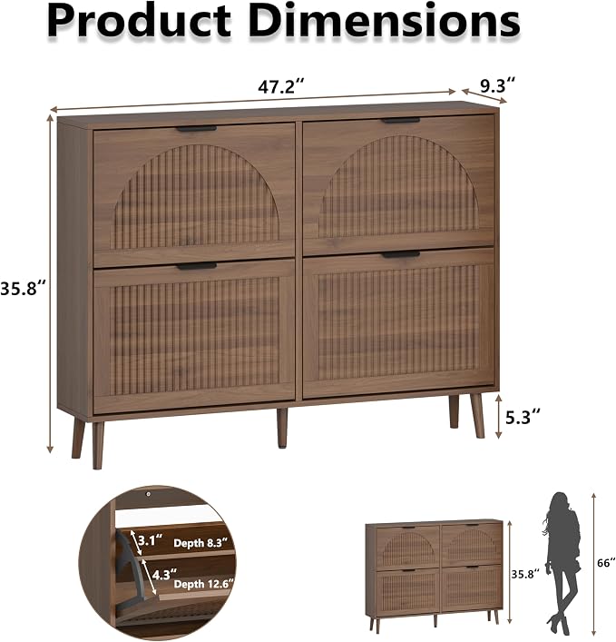 BORNOON Shoe Cabinet for Entryway - Image 2