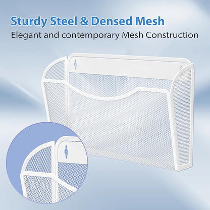 MINDEPOT Wall File Organizer, Hanging Wall File Holder, 6 Pack, Metal Mesh Wall - Image 5