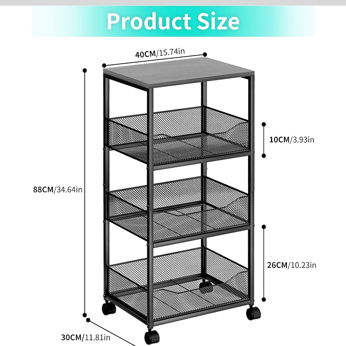 HapiRm Fruit Basket Kitchen Cart - Image 8