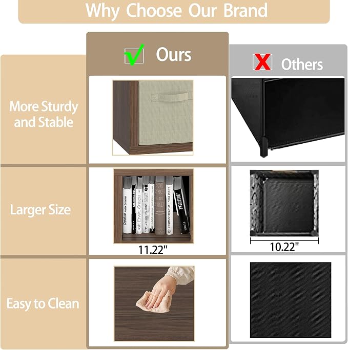 Bookshelf Cube Storage Organizer, 8-Cube Shelf Bookcase - Image 8