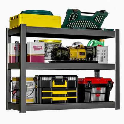 Metal Garage Storage Shelves Heavy Duty Shelving Unit 3 Tier Steel Adjustable by BESFUR