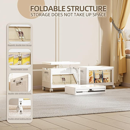 28 QT / 7 Gal Multi-Purpose Stackable Storage Cabinet: Double Magnetic Doors - Image 3