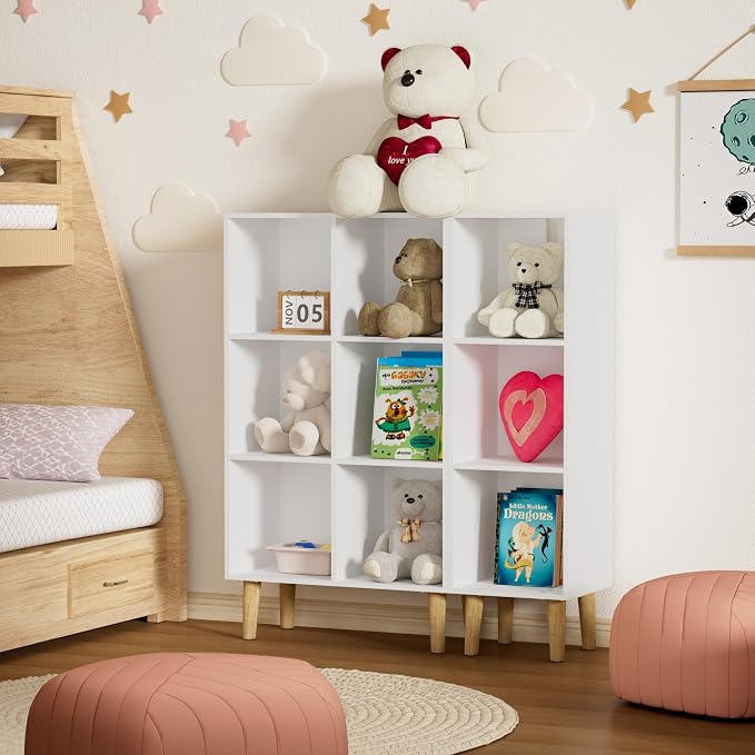 3 Cube Bookcase, Wooden Book Shelf Cube Storage Organizer - Image 9