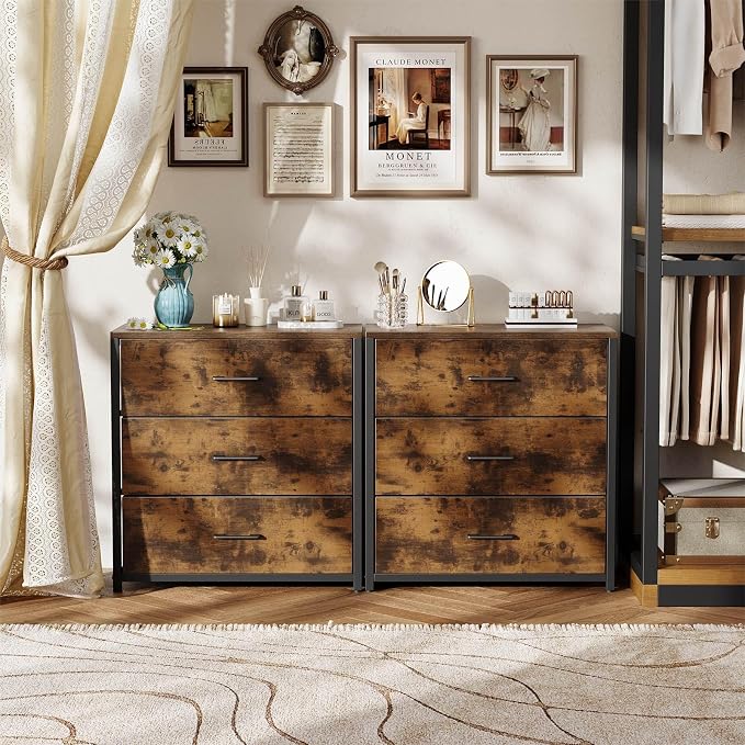 Nightstand, End Table, Bedside Table, Small Tall Dresser - Image 9