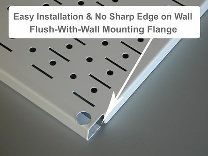 Wall Control Pegboard 32in x 16in Gray Metal Pegboard Tool Board Panel - Image 7