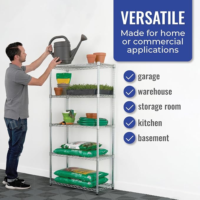 SafeRacks - NSF Certified Storage Shelves, Heavy Duty Steel Wire Unit - Image 3