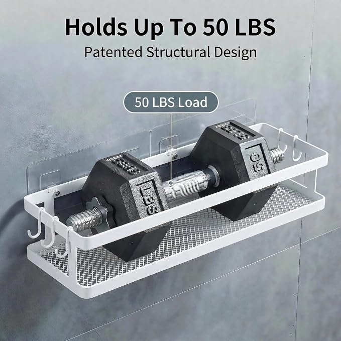 PUSDON 5-in-1 16.5" Extra Long Kitchen Organizer & Shower Caddy Set, Wall Mount - Image 5