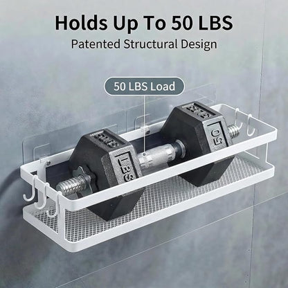 PUSDON 5-in-1 16.5" Extra Long Kitchen Organizer & Shower Caddy Set, Wall Mount - Image 5