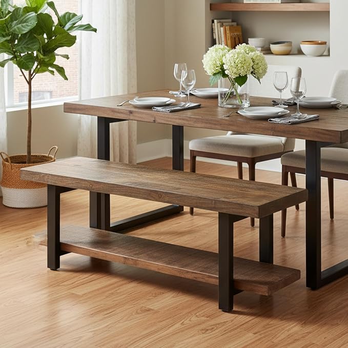 Pomona Solid Wood Entryway Bench - Image 6