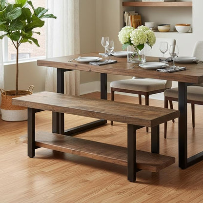Pomona Solid Wood Entryway Bench - Image 6