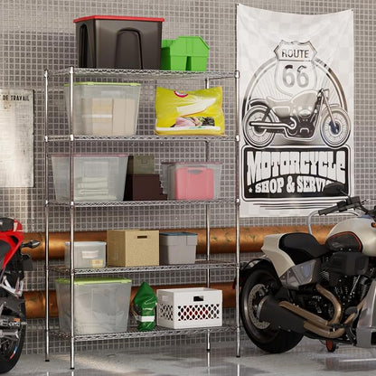 18" Deep x 48" Wide x 74" Height Wire Shelving Kit | 5-Tier | NSF Commercial - Image 5