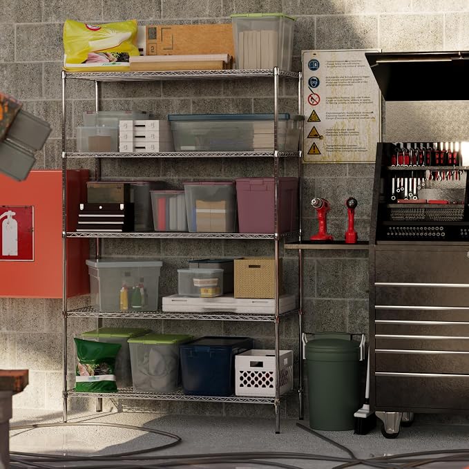 24" Deep x 54" Wide x 86" Height Wire Shelving Kit | 5-Tier | NSF Commercial - Image 2