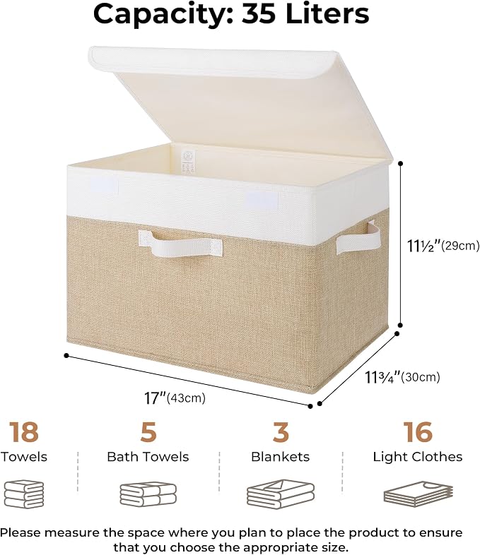 GRANNY SAYS Storage Boxes with Lids, Decorative Storage Bins, Shelf Baskets - Image 4