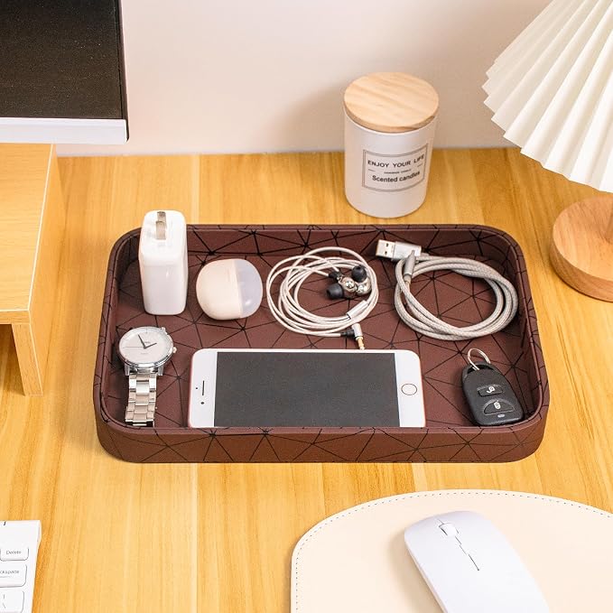 SANQIANWAN Faux Leather Valet Tray - Image 7