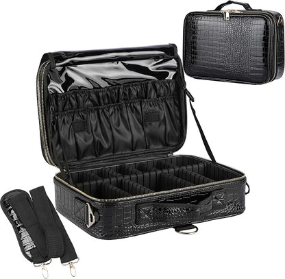 JOURMON Travel Makeup Train Case, Large Capacity Cosmetic Bags by JOURMON