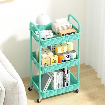 MOYIPIN 3-Tier Plastic Rolling Utility Cart - Image 3