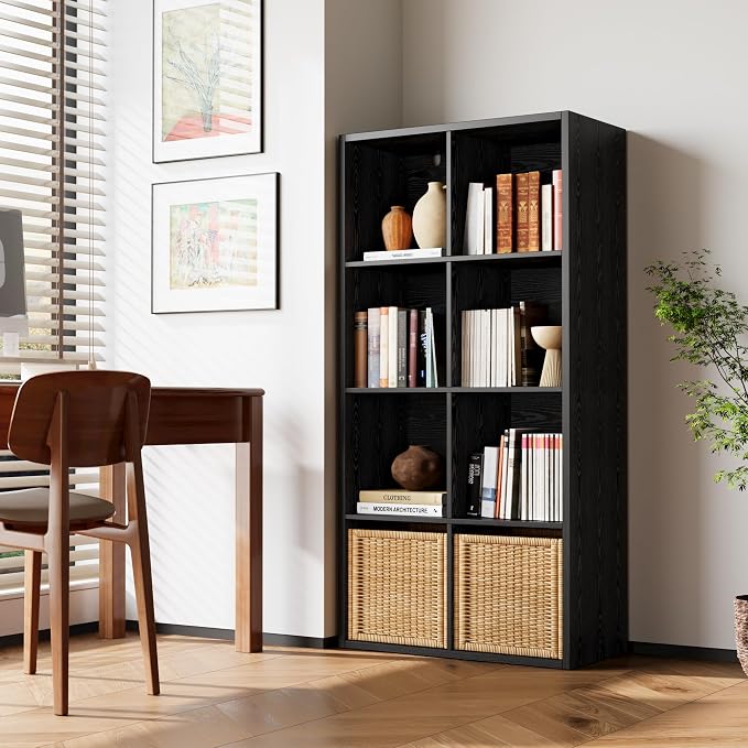 IRONCK Bookshelf, 8-Cube Storage Cube Shelf Organizer, Extra Thick Frame - Image 2