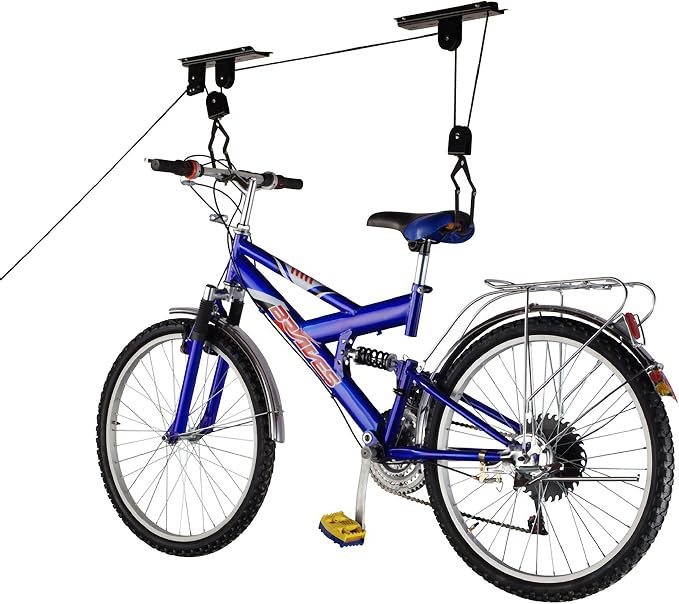 Bike Hanger - Overhead Hoist Pulley System - Secure Garage Ceiling Storage by - Image 9