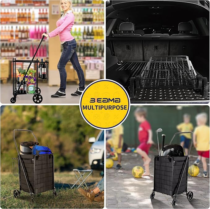 BIEAMA Folding Shopping Cart - Image 9