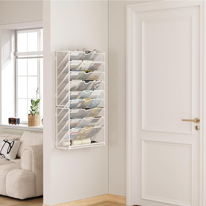 Lavatino 10-Tier Hanging Wall File Folders Organizer - Image 8