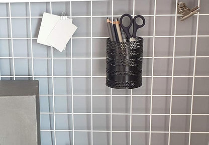 Metal Hook Wall Mounted Pen Pencil Holder, Office Desk Organizer - Image 2