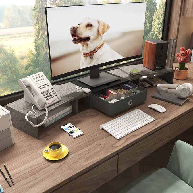 WESTREE Triple Dual Monitor Stand Riser - Image 6