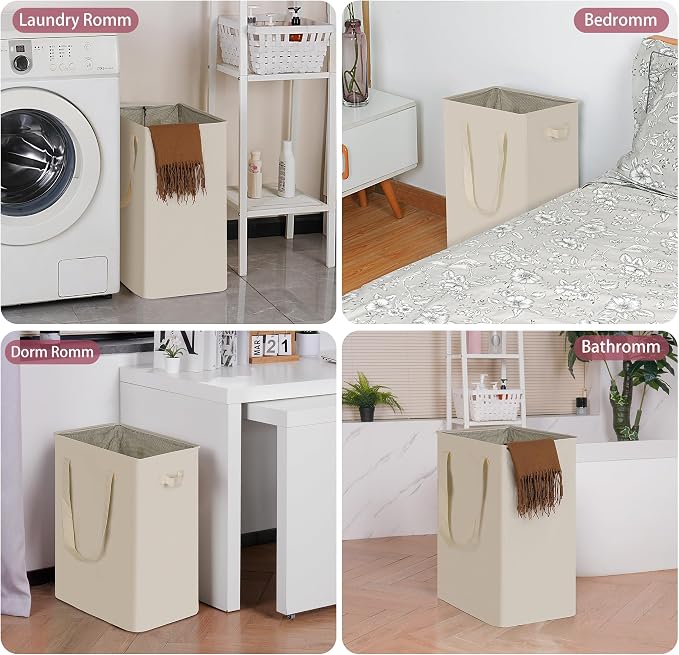 efluky Slim Laundry Basket, Narrow Laundry Hamper - Image 7