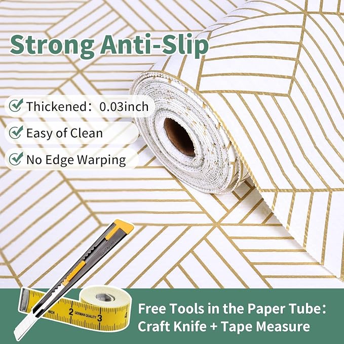 Shelf Liners for Kitchen Cabinets 23.6 in x 30 FT, Non Adhesive Cabinet Liner - Image 2