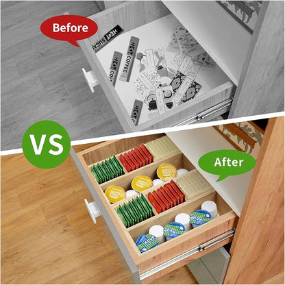 2 Pack Bamboo Tea Bag Organizers, Wood Tea Bag Storage - Image 6