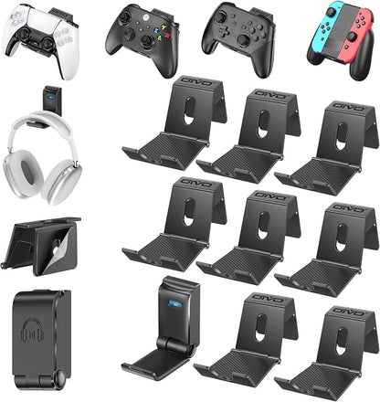 OIVO Controller & Headset Wall Mount Holder Stand, Foldable Headphone Stand by OIVO