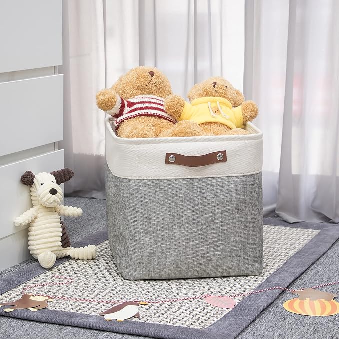 HNZIGE Storage Foldable Storage Baskets Cubes Set Fabric Bins - Image 6