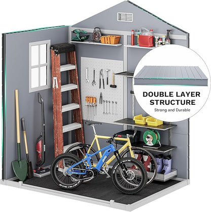 DWVO 6x4.4 FT Resin Storage Shed - Image 6