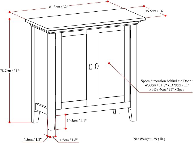 SIMPLIHOME Redmond Storage Cabinet - Image 3