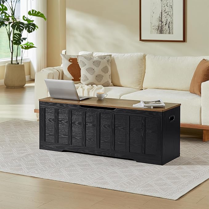 VANKILEY 51.2" Storage Chest Extra Large, Wooden Storage Bench, - Image 2