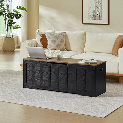 VANKILEY 51.2" Storage Chest Extra Large, Wooden Storage Bench, - Image 2