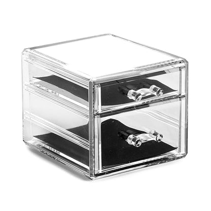 BINO THE MANHATTAN SERIES Acrylic Makeup Drawer Organizer- 2 Drawer Small | by BINO