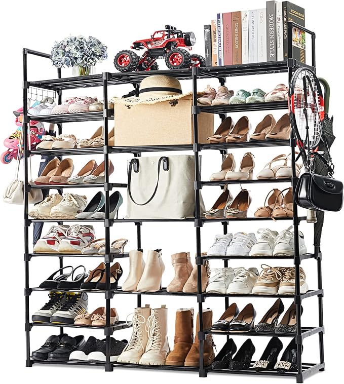 Mavivegue 9-Tier Metal Shoe Rack by Mavivegue