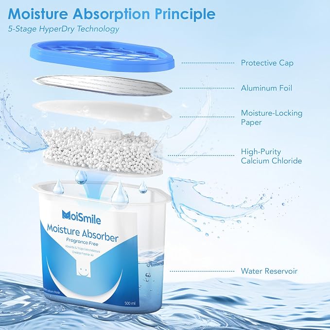 Moisture Absorbers 9 Pack, Fragrance-Free Closet Dehumidifier - Image 6