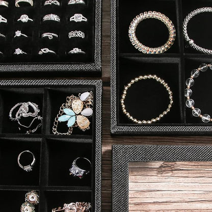 Julysky 4 Pcs/set Stackable Jewelry Organizer Trays - Image 6