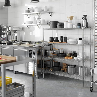 18" Deep x 48" Wide x 54" Height Wire Shelving Kit | 4-Tier | NSF Commercial - Image 6