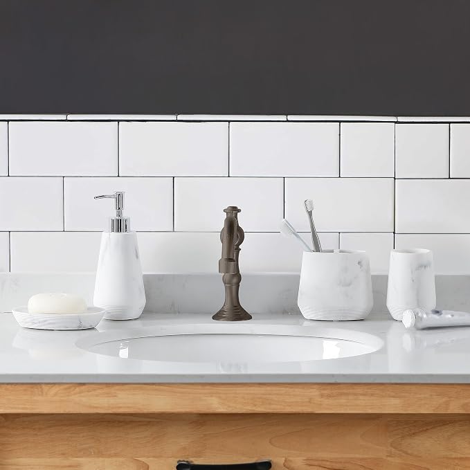 4 Piece Modern Bathroom Accessory Set - Image 4