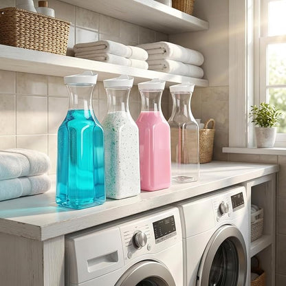 Goaste 4 Pack Laundry Detergent Dispenser, 54oz Laundry Soap Dispenser Bottle - Image 8