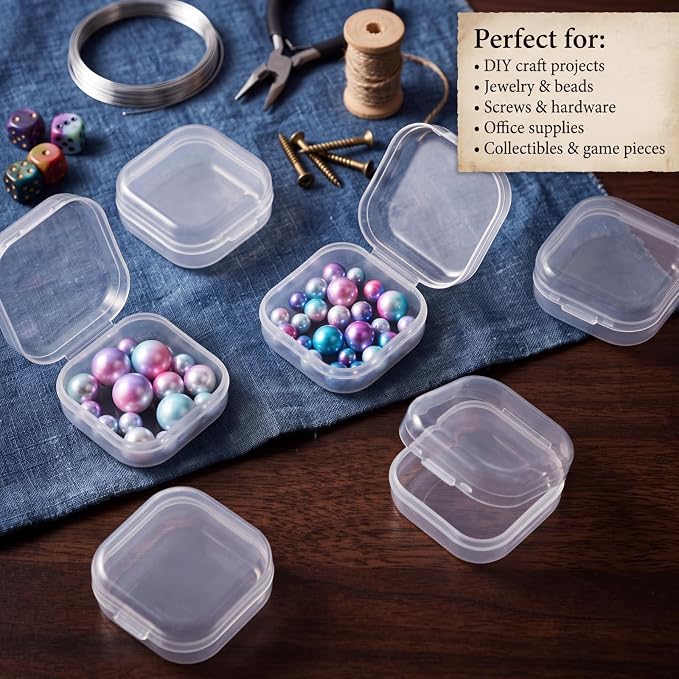 Jetec 30 Pieces Mini Plastic Clear Beads Storage Containers Box - Image 6
