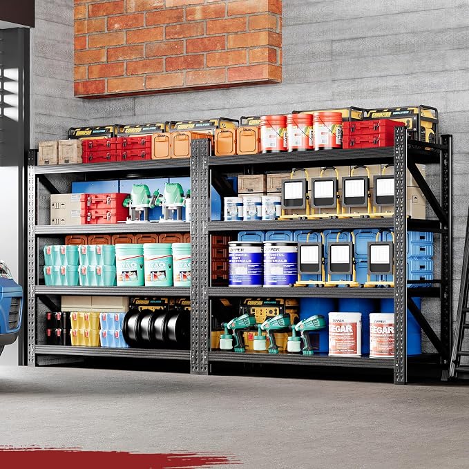 48" Wide Storage Shelving Unit, 2000 lbs Capacity Heavy Duty Garage Shelving - Image 2