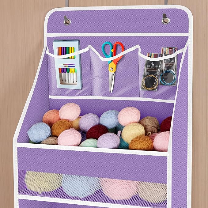 Univivi 5-Shelf Fabric Door Storage Over Door Hanging Organizer - Image 4