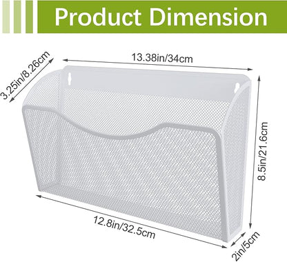 EasyPAG Wall File Organizer, Metal Mesh Hanging File Folder Holder - Image 8