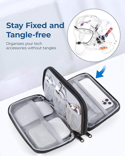 BAGSMART Electronics Organizer Travel Case, Cable Charger Cord Tech Organizer - Image 2